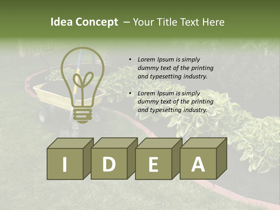 Shredded Birch Grow PowerPoint Template