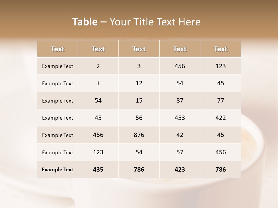 Bar Morning Italian PowerPoint Template
