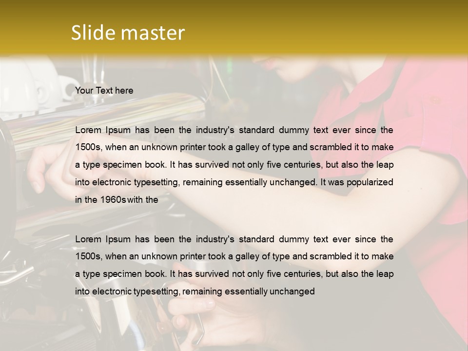 Job Service Portrait PowerPoint Template