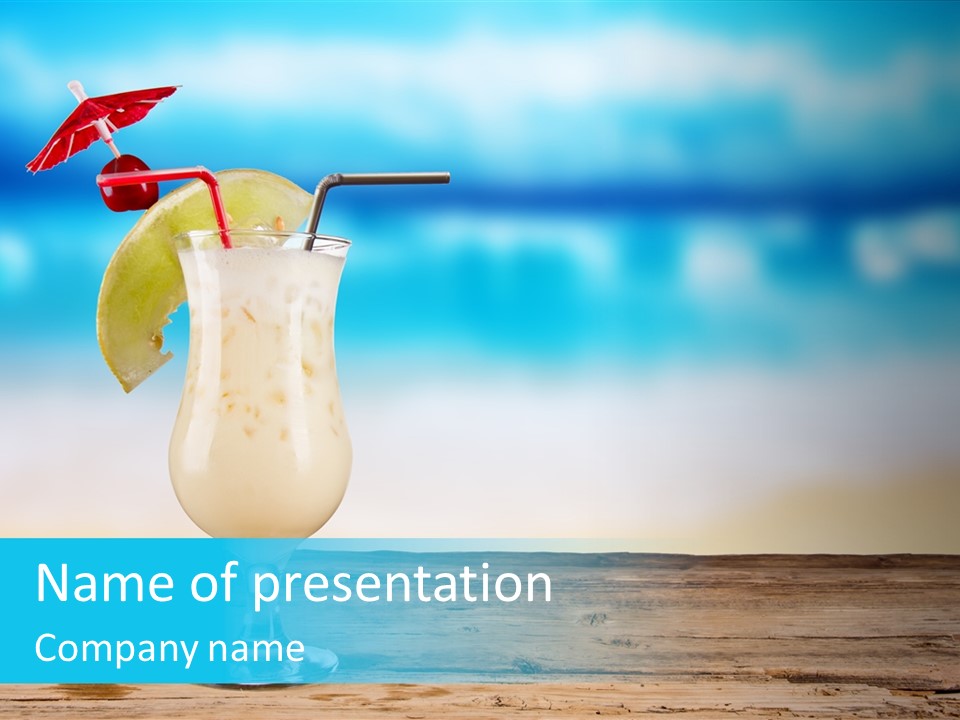 Hurricane Alcoholic White PowerPoint Template