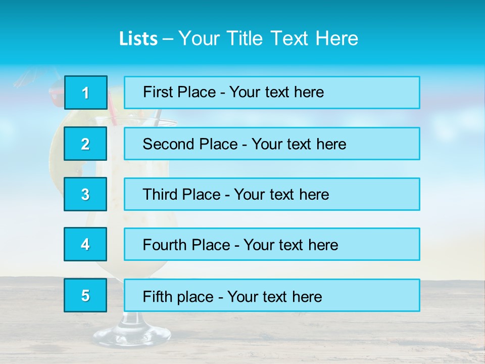 Hurricane Alcoholic White PowerPoint Template