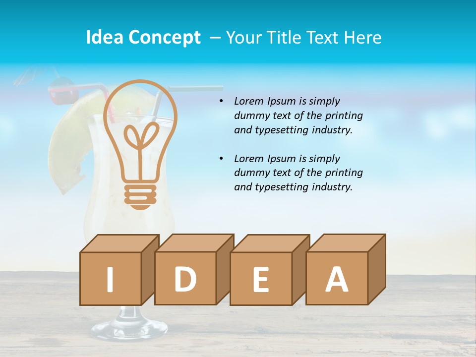 Hurricane Alcoholic White PowerPoint Template