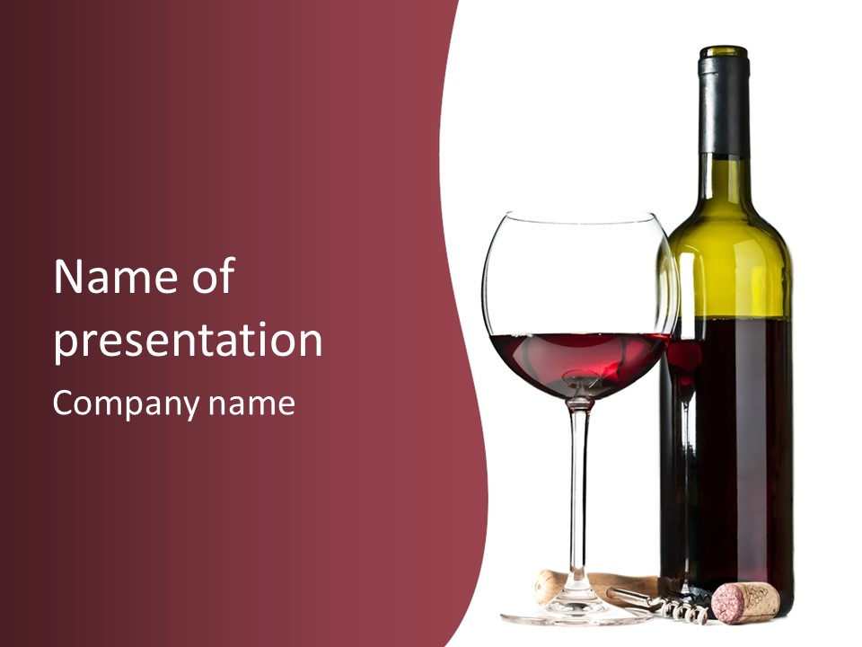 Gourmet Drink Bottle PowerPoint Template