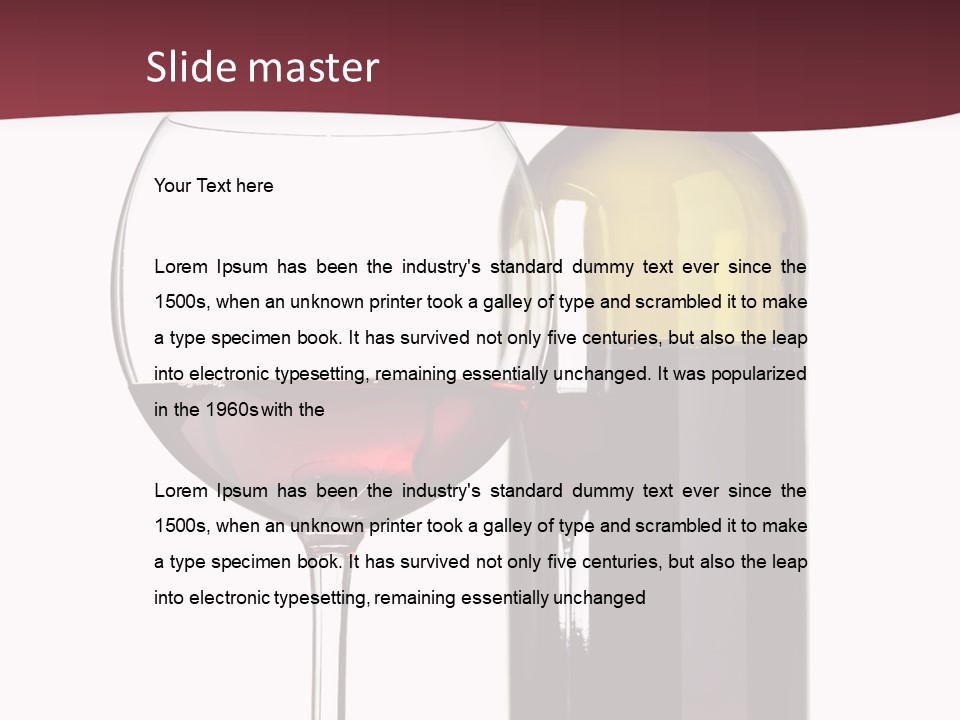 Gourmet Drink Bottle PowerPoint Template