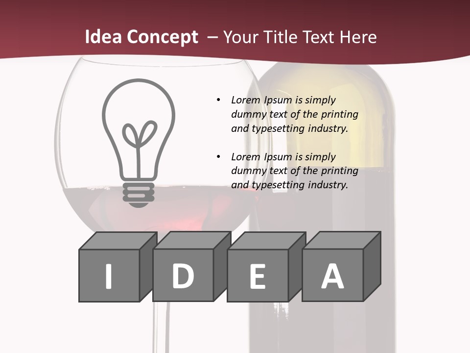 Gourmet Drink Bottle PowerPoint Template