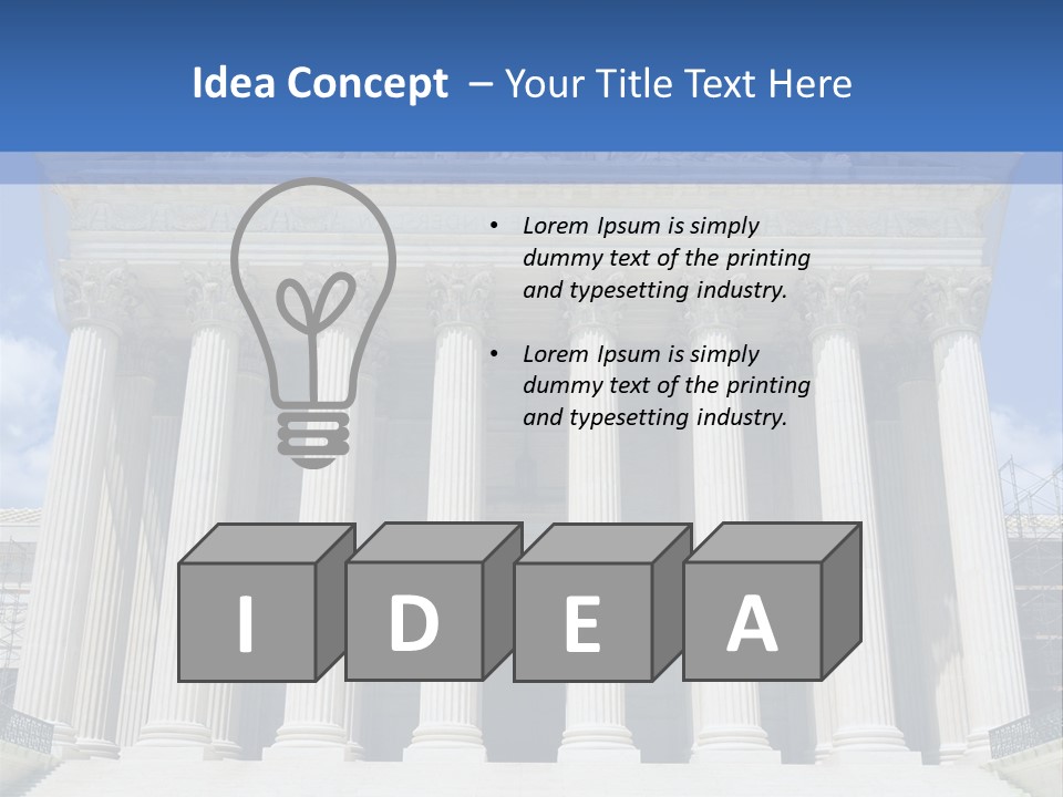 Usa Equality Facade PowerPoint Template