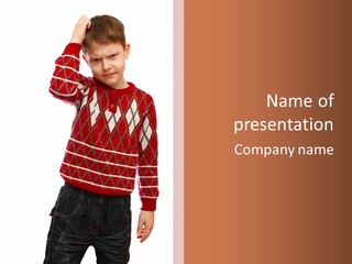 Puzzling Question Portrait Contemplation PowerPoint Template