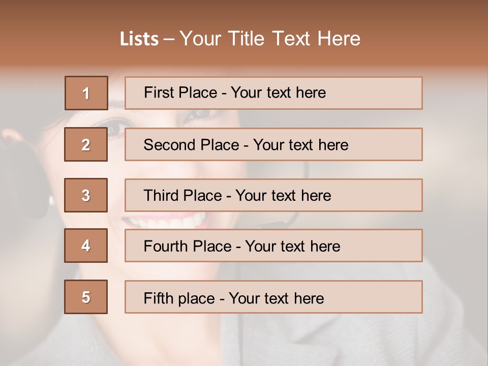 Representative Woman Service PowerPoint Template