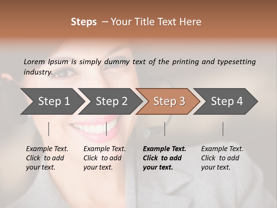 Representative Woman Service PowerPoint Template