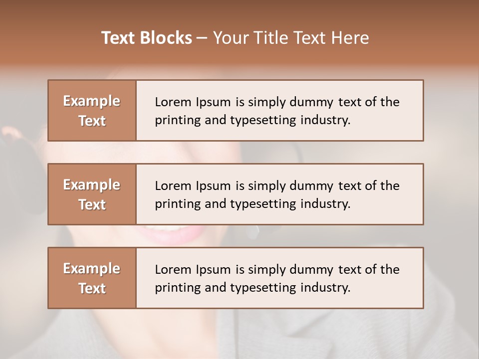 Representative Woman Service PowerPoint Template