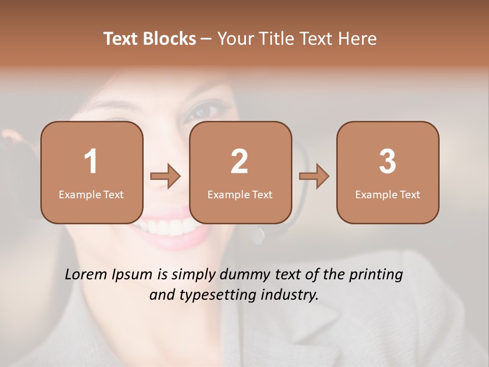 Representative Woman Service PowerPoint Template