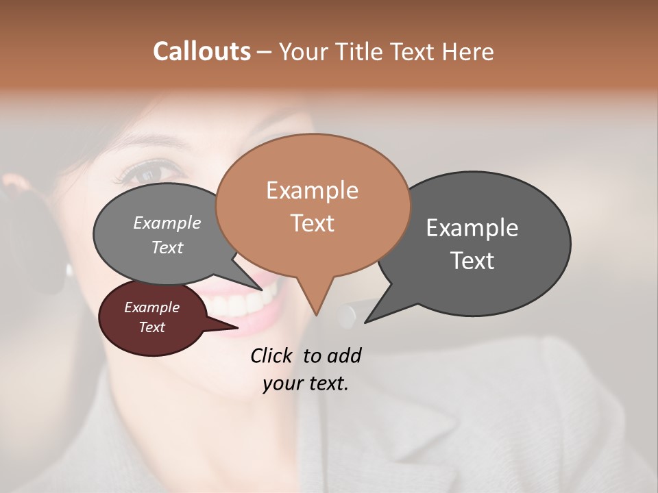 Representative Woman Service PowerPoint Template