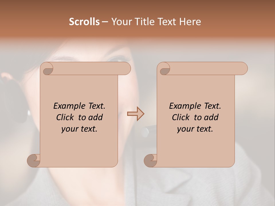 Representative Woman Service PowerPoint Template