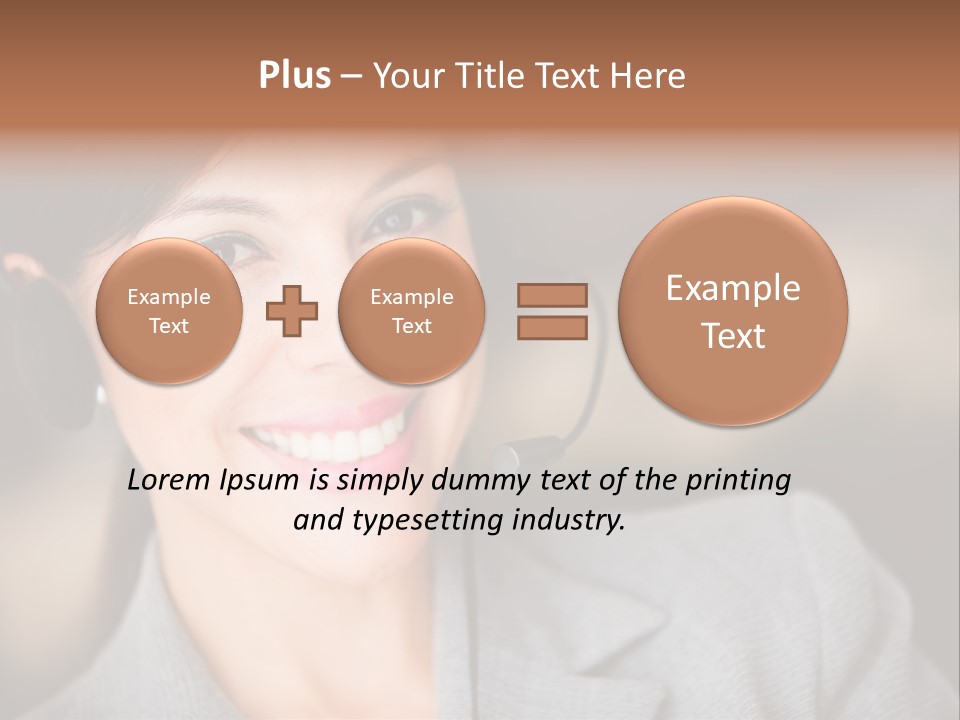 Representative Woman Service PowerPoint Template
