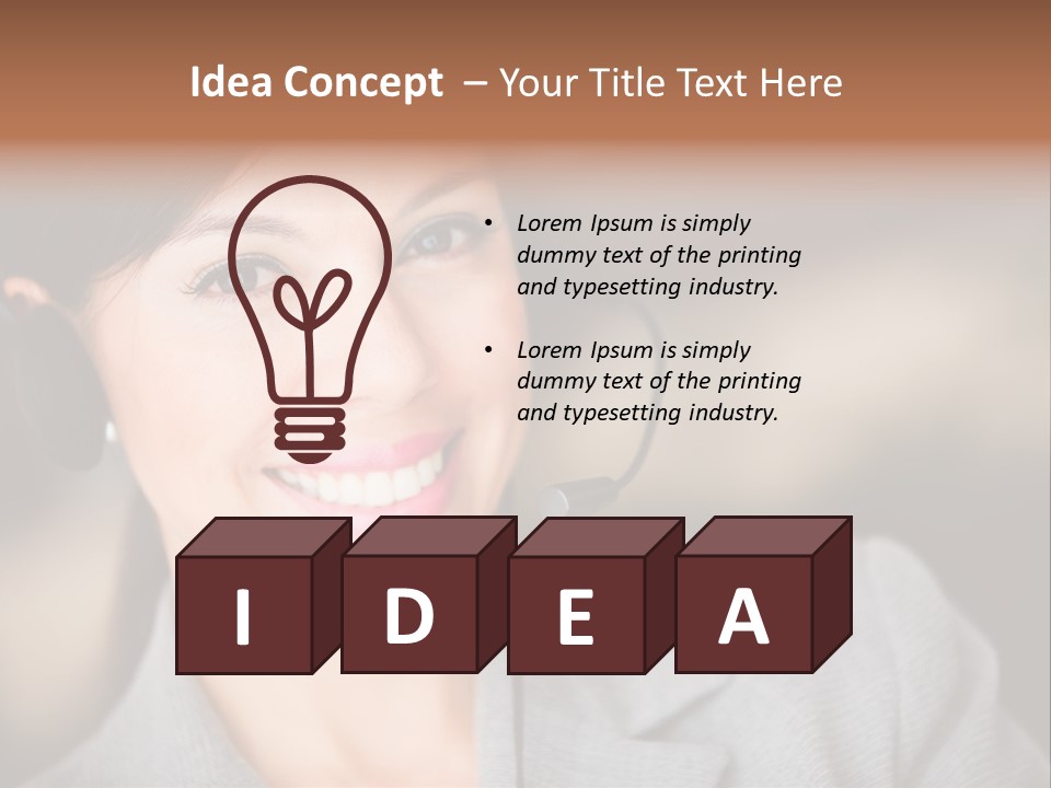 Representative Woman Service PowerPoint Template