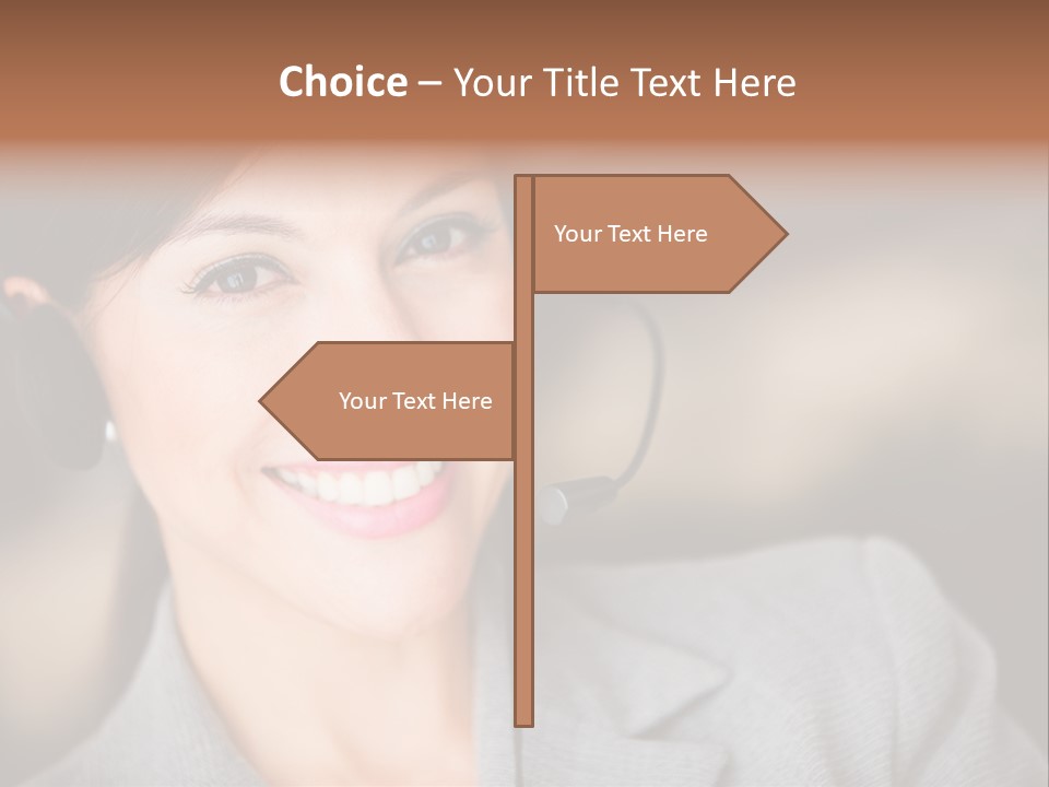 Representative Woman Service PowerPoint Template