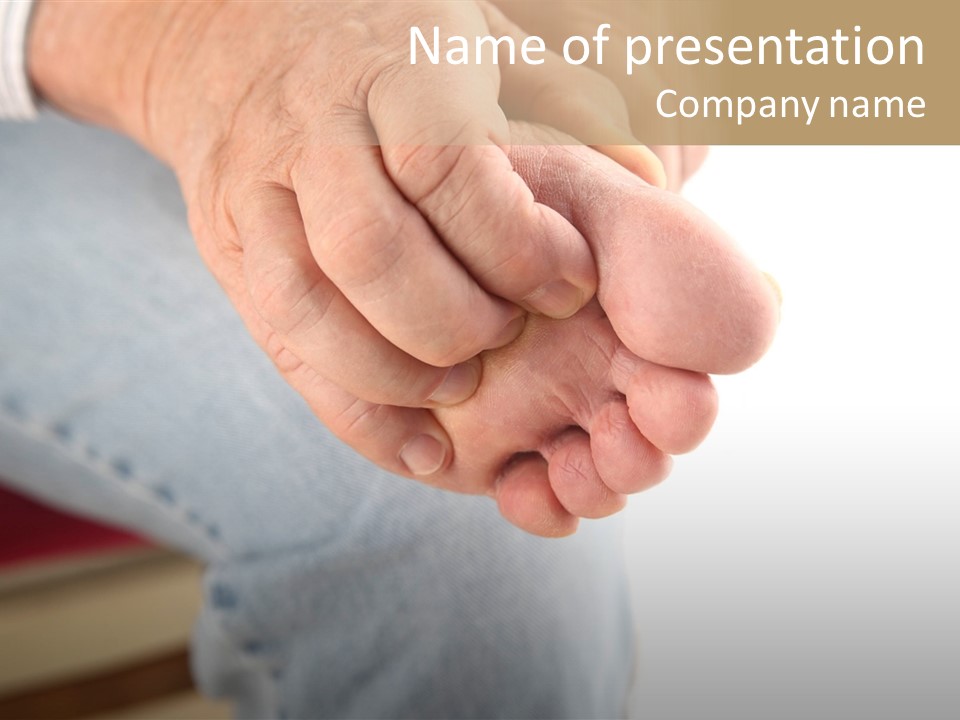 Health Care Rash Athlete's Foot PowerPoint Template