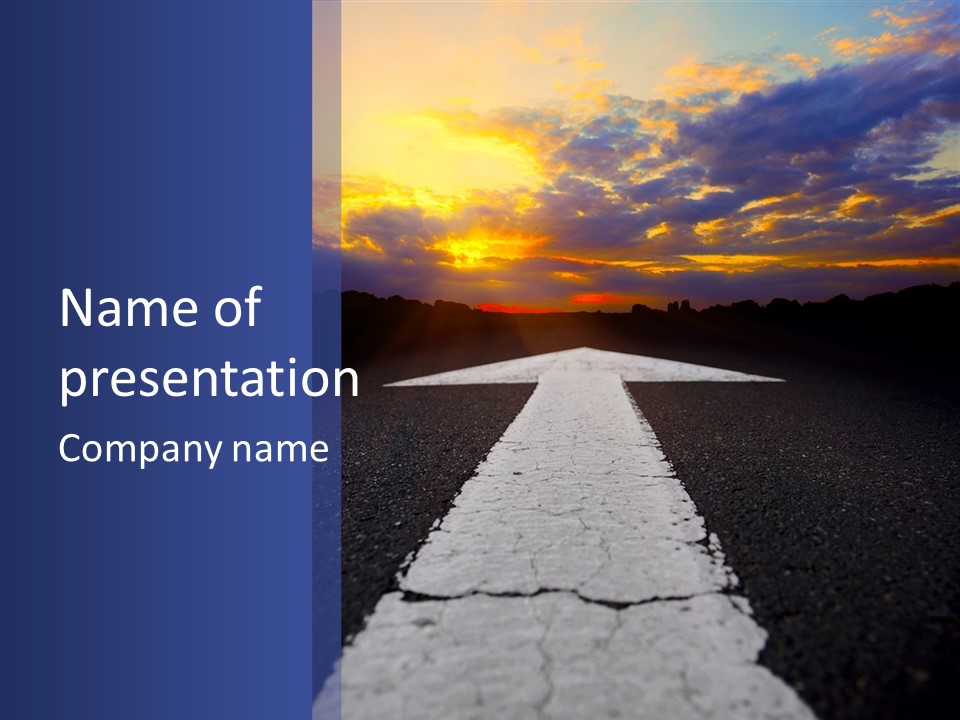 Transport Asphalt Key PowerPoint Template