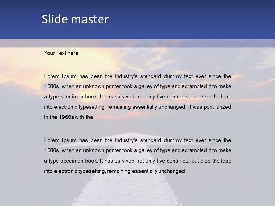Transport Asphalt Key PowerPoint Template
