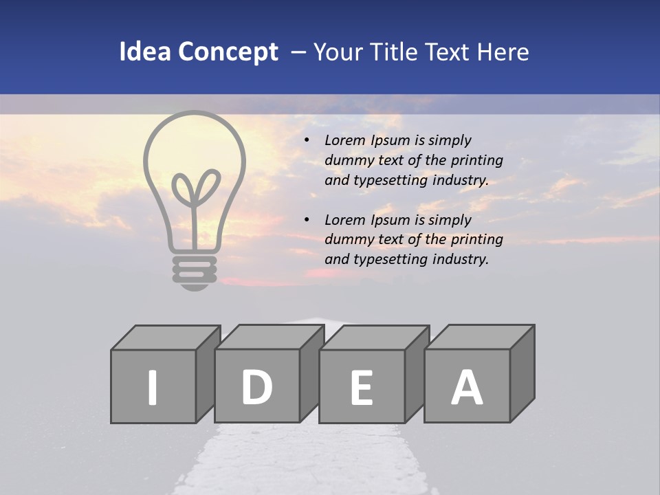 Transport Asphalt Key PowerPoint Template