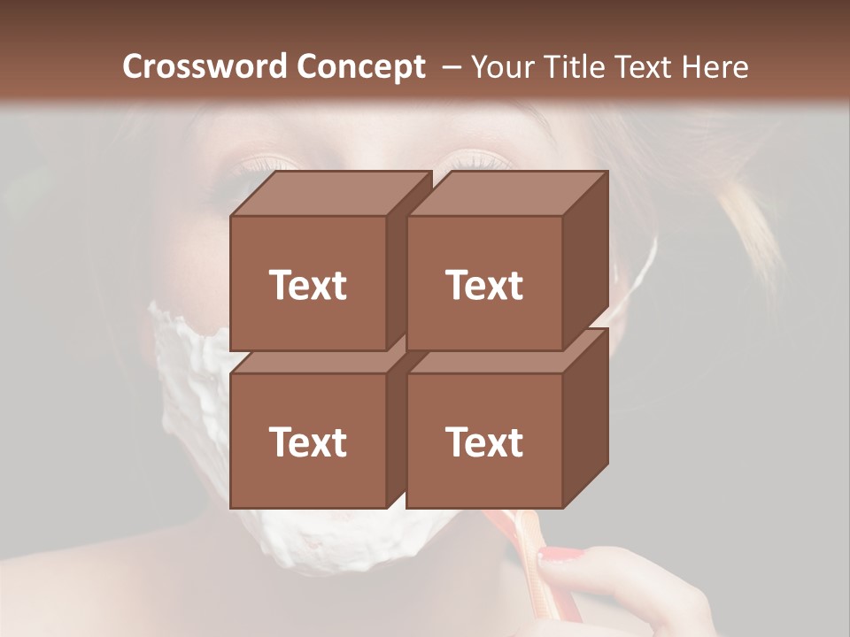 Infantile Body Mustache PowerPoint Template