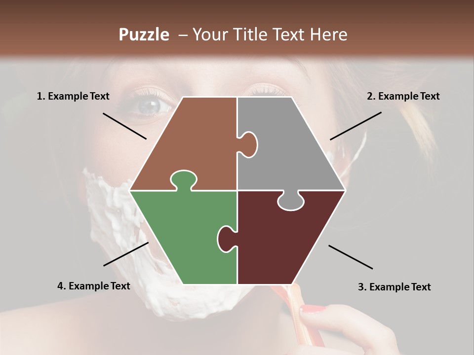 Infantile Body Mustache PowerPoint Template