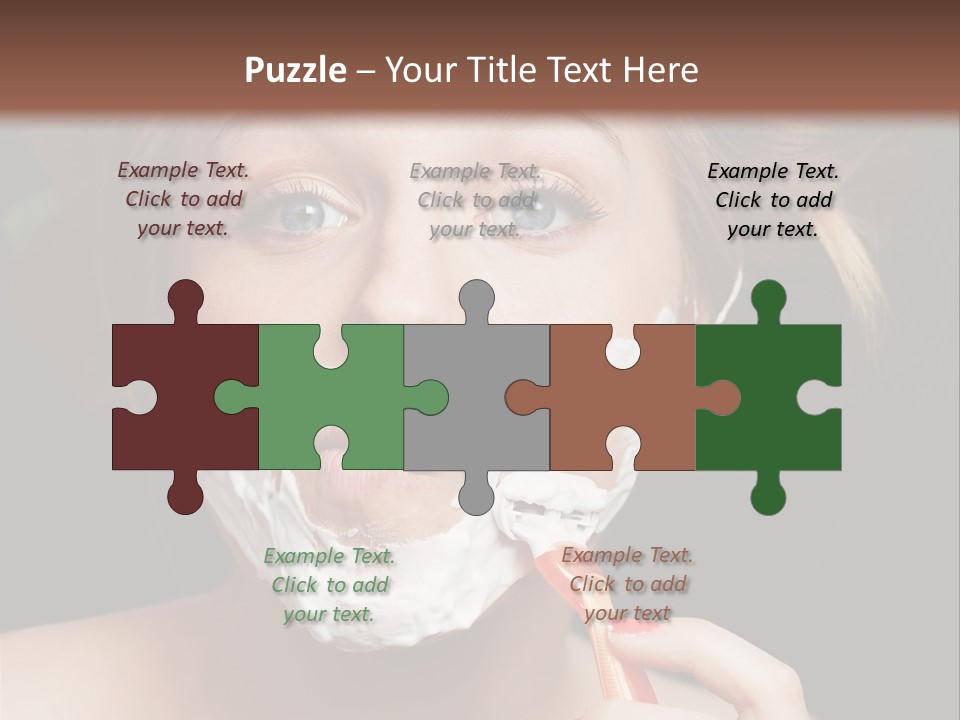 Infantile Body Mustache PowerPoint Template