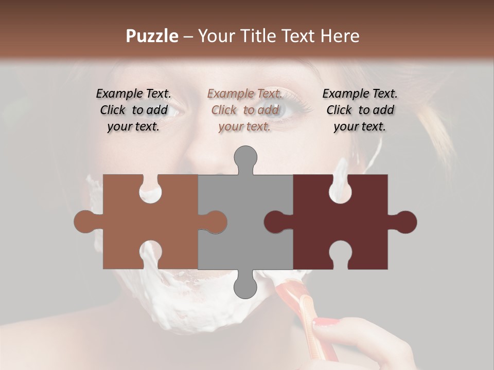 Infantile Body Mustache PowerPoint Template