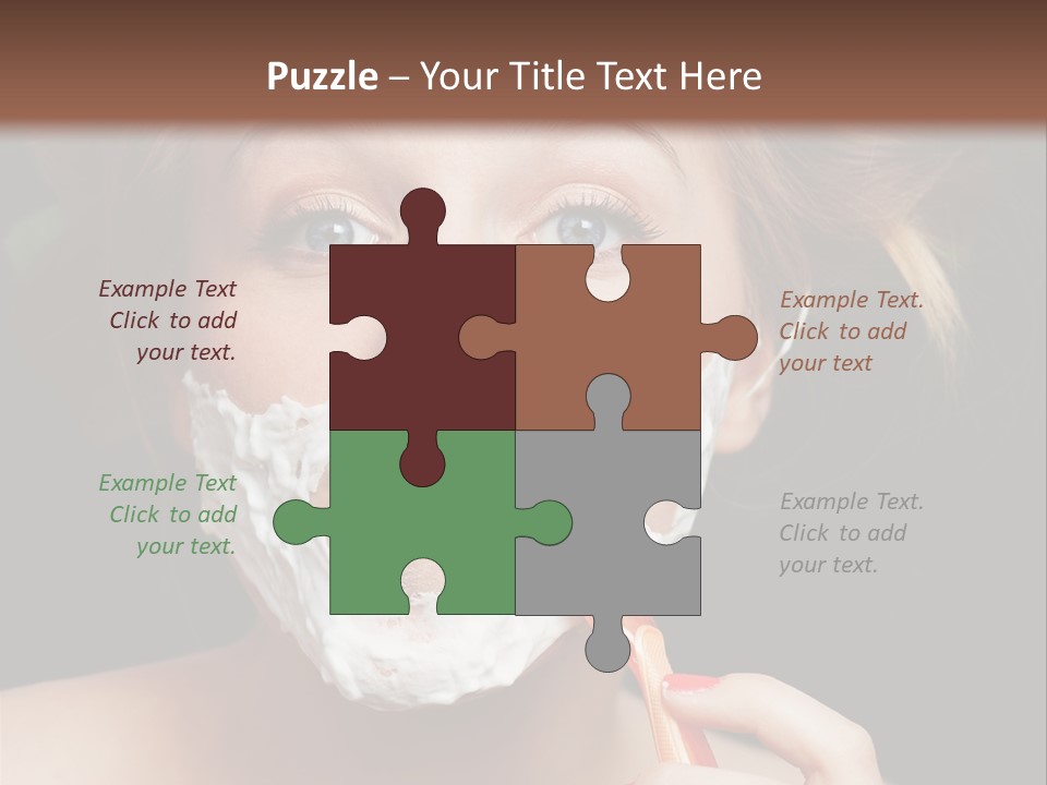 Infantile Body Mustache PowerPoint Template