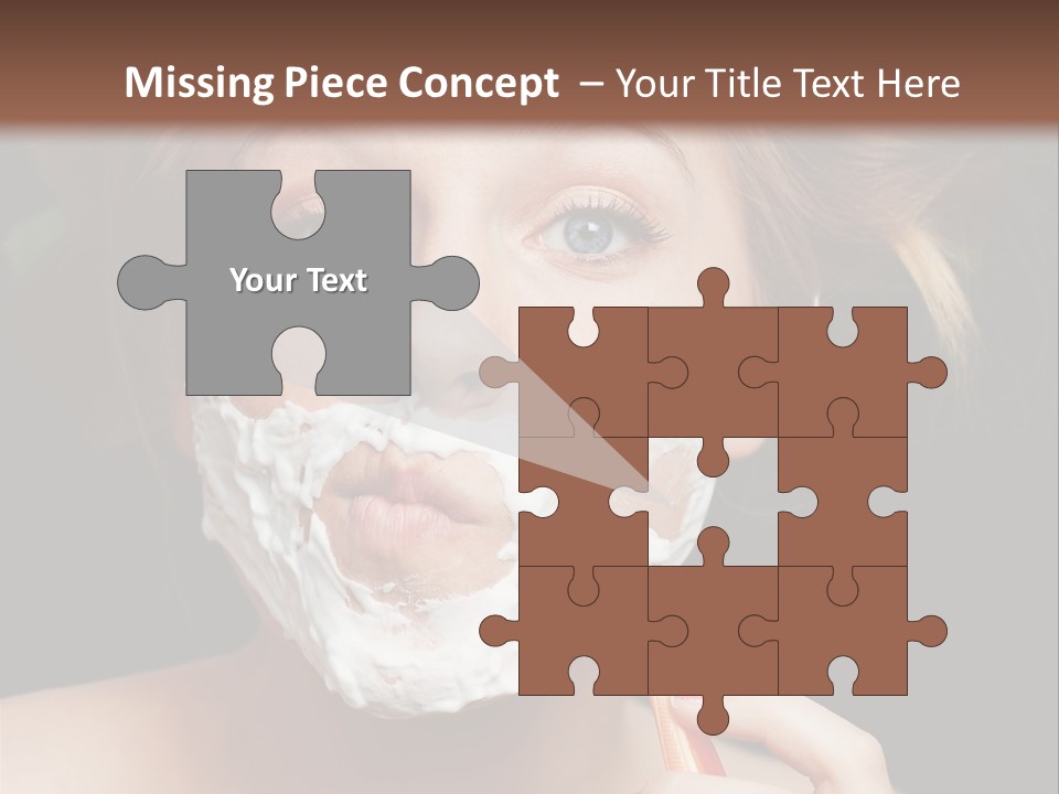 Infantile Body Mustache PowerPoint Template