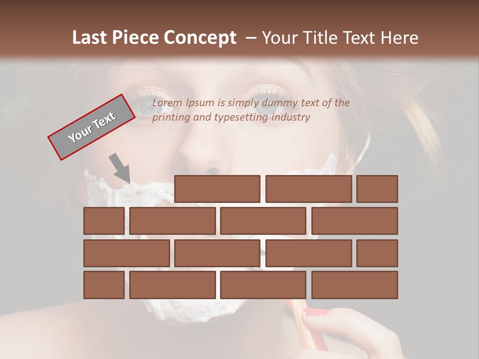 Infantile Body Mustache PowerPoint Template