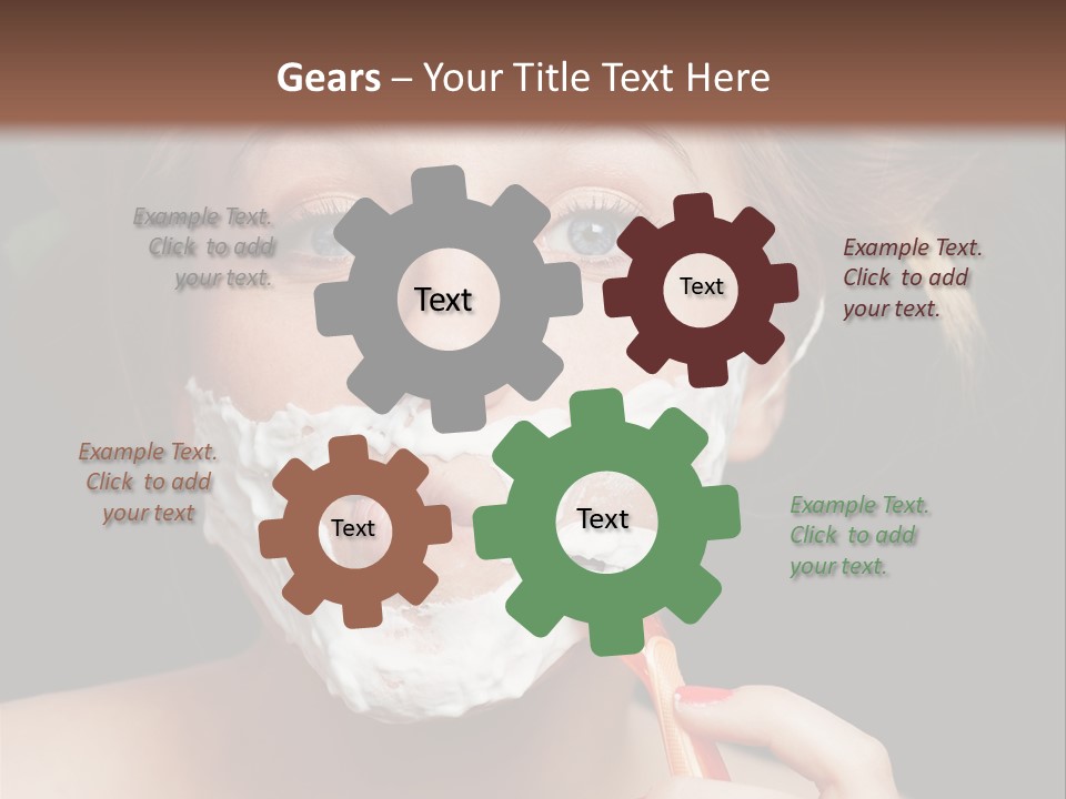 Infantile Body Mustache PowerPoint Template