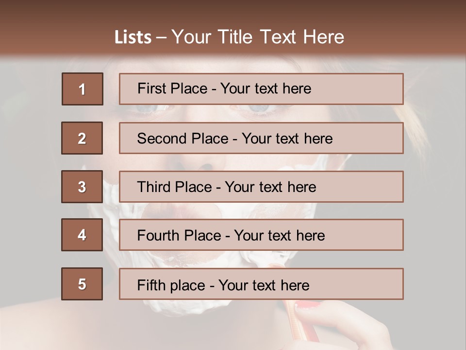 Infantile Body Mustache PowerPoint Template