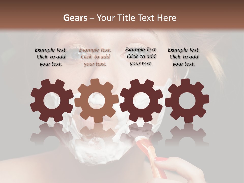 Infantile Body Mustache PowerPoint Template