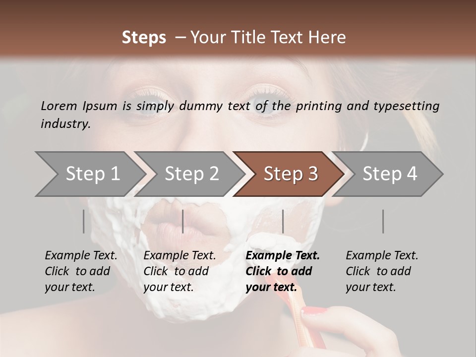 Infantile Body Mustache PowerPoint Template