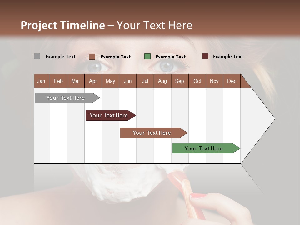 Infantile Body Mustache PowerPoint Template