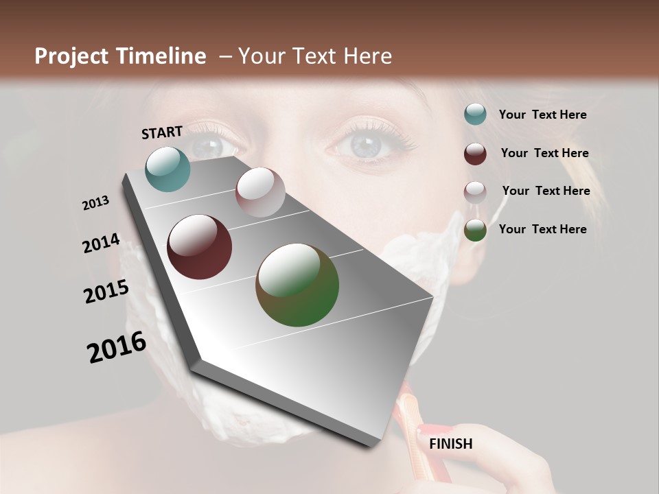 Infantile Body Mustache PowerPoint Template