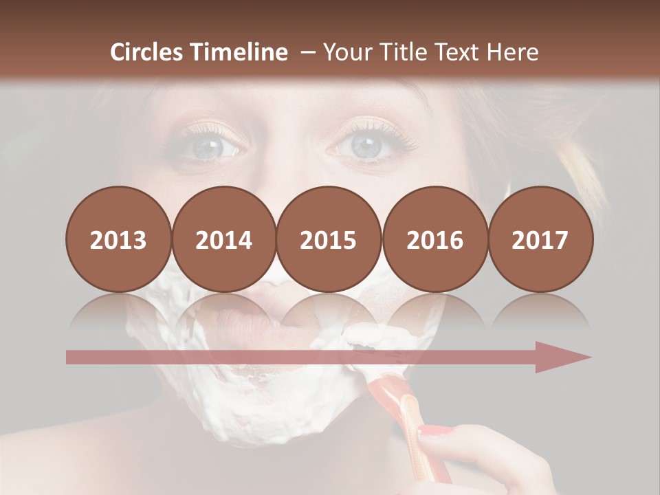 Infantile Body Mustache PowerPoint Template