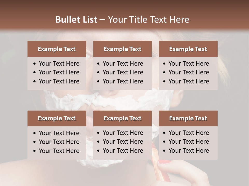 Infantile Body Mustache PowerPoint Template