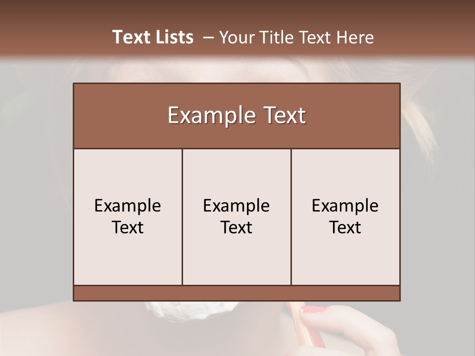 Infantile Body Mustache PowerPoint Template