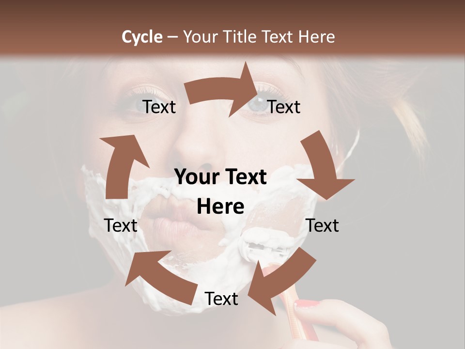 Infantile Body Mustache PowerPoint Template