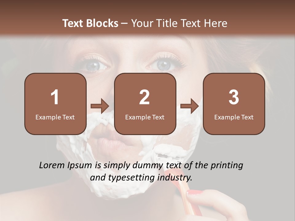 Infantile Body Mustache PowerPoint Template