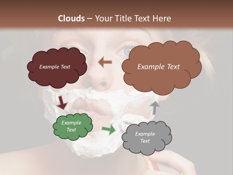 Infantile Body Mustache PowerPoint Template