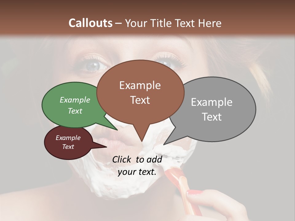 Infantile Body Mustache PowerPoint Template