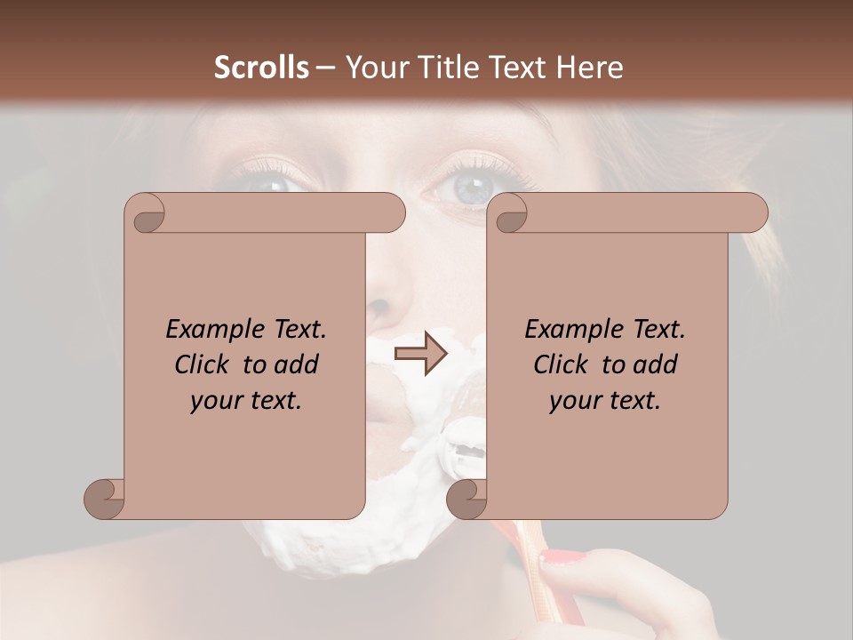 Infantile Body Mustache PowerPoint Template