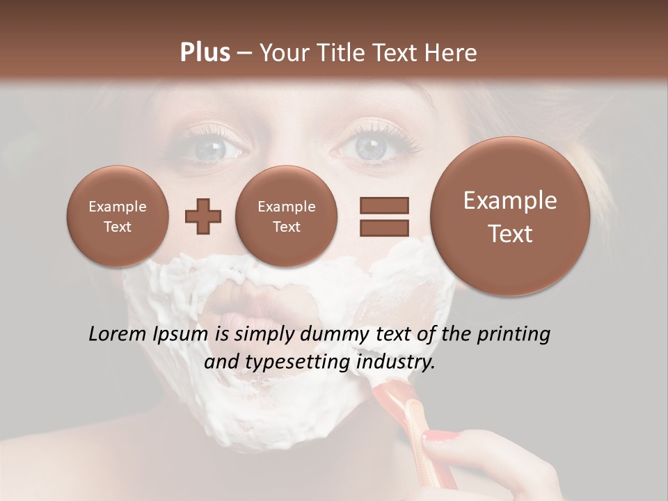 Infantile Body Mustache PowerPoint Template