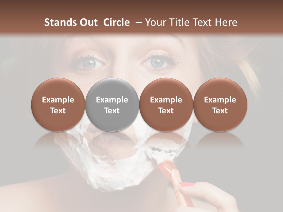 Infantile Body Mustache PowerPoint Template