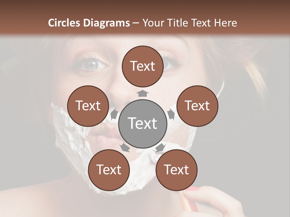 Infantile Body Mustache PowerPoint Template