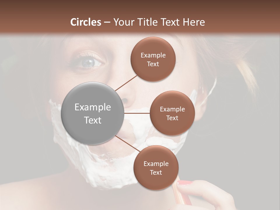 Infantile Body Mustache PowerPoint Template