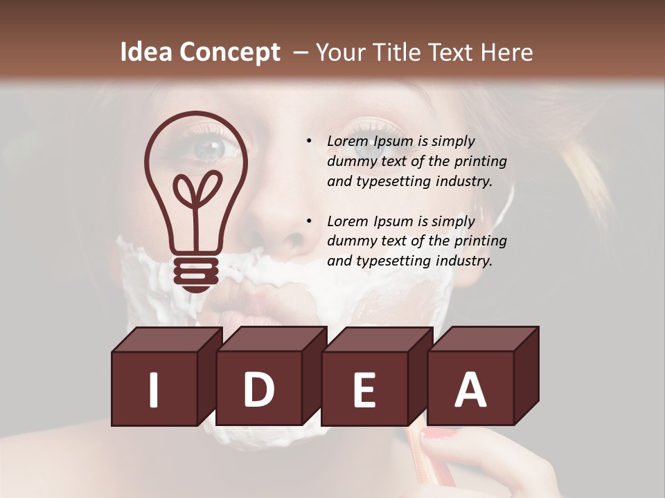 Infantile Body Mustache PowerPoint Template